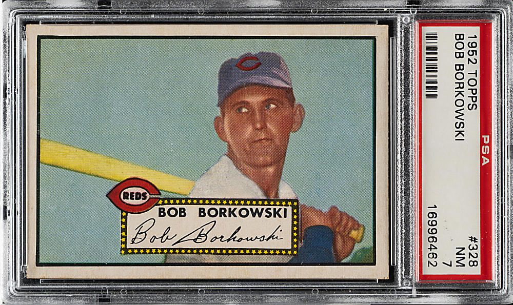 1952 Topps #328 Bob Borkowski High Number PSA NM 7