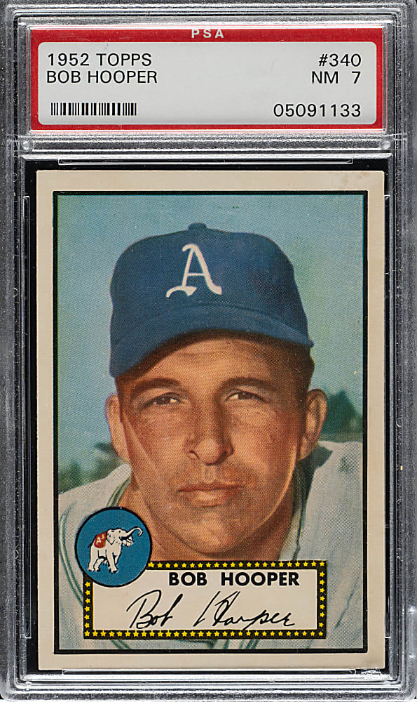 1952 Topps #340 Bob Hooper High Number PSA NM 7