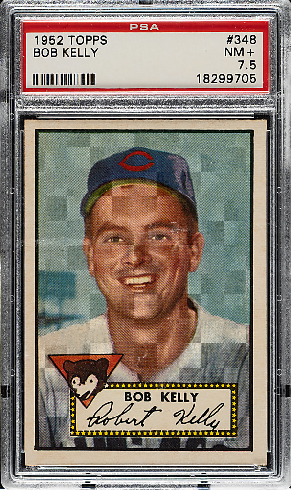 1952 Topps #348 Bob Kelly High Number PSA NM+ 7.5