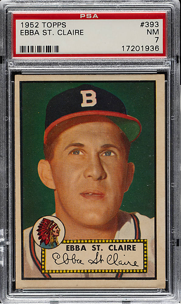 1952 Topps #393 Ebba St. Claire High Number PSA NM 7