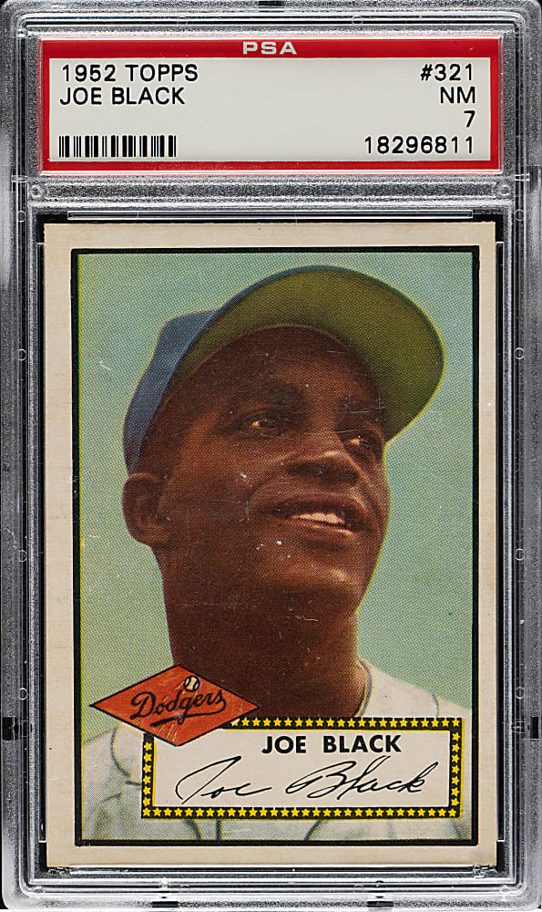 1952 Topps #321 Joe Black Rookie High Number PSA NM 7