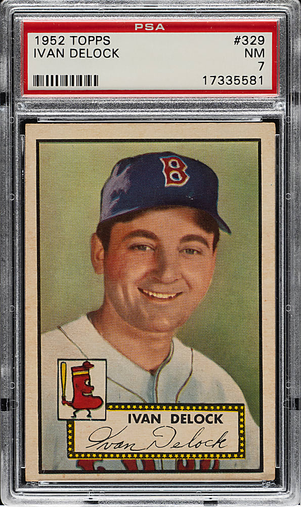 1952 Topps #329 Ivan Delock High Number PSA NM 7