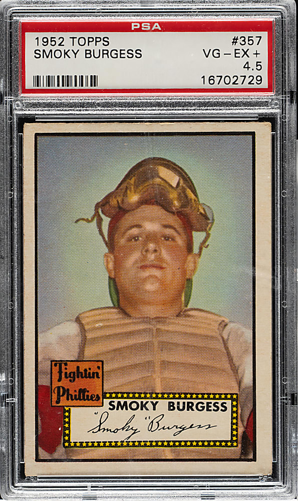 1952 Topps #357 Smoky Burgess High Number PSA VG-EX+ 4.5