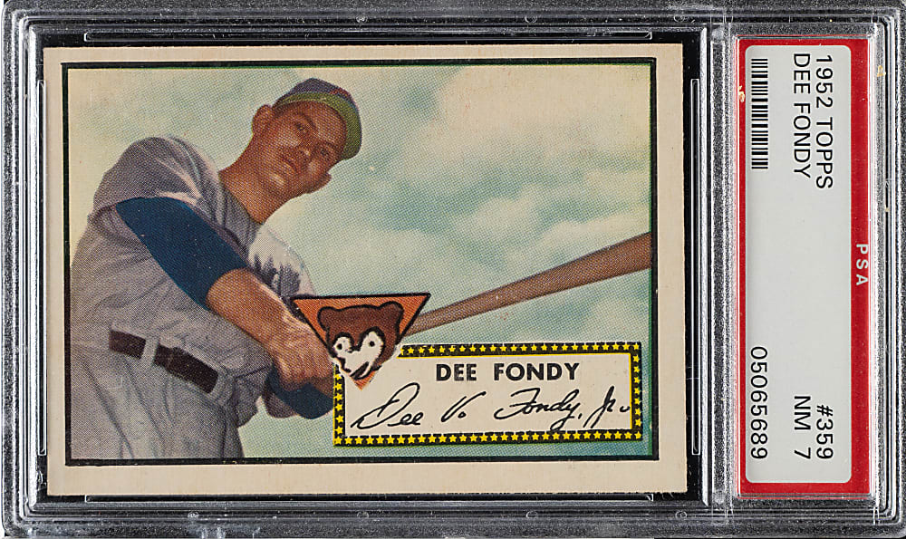 1952 Topps #359 Dee Fondy High Number PSA NM 7