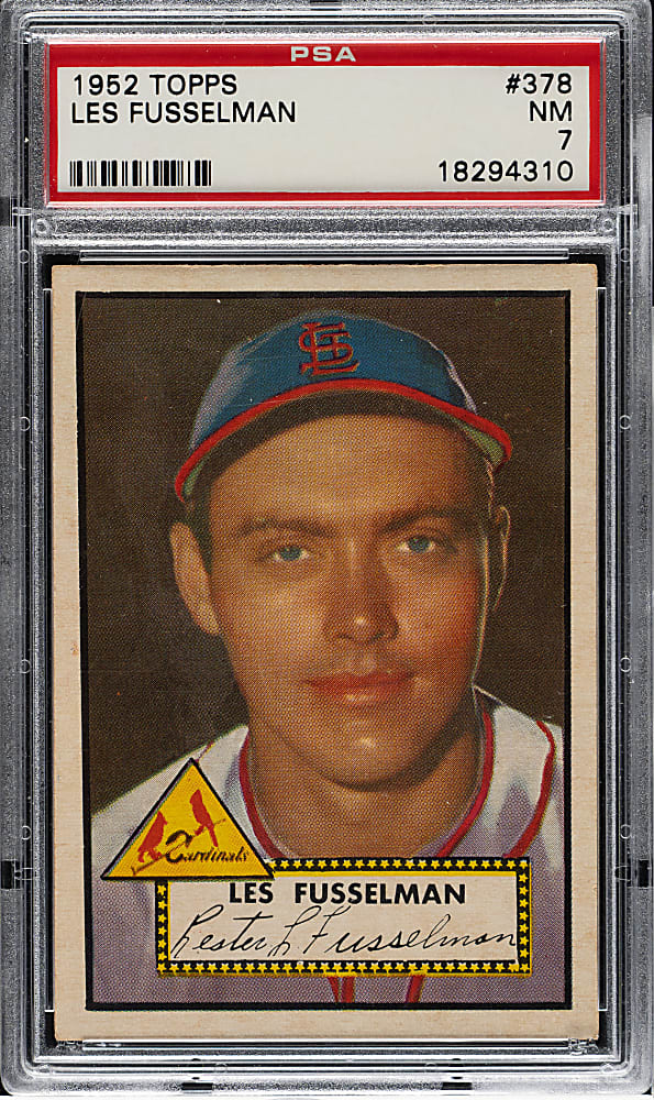 1952 Topps #378 Les Fusselman High Number PSA NM 7