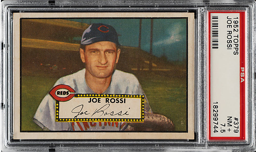 1952 Topps #379 Joe Rossi High Number PSA NM+ 7.5