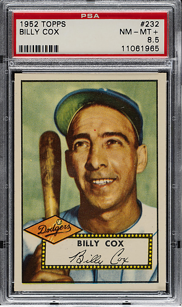 1952 Topps #232 Billy Cox PSA NM-MT+ 8.5