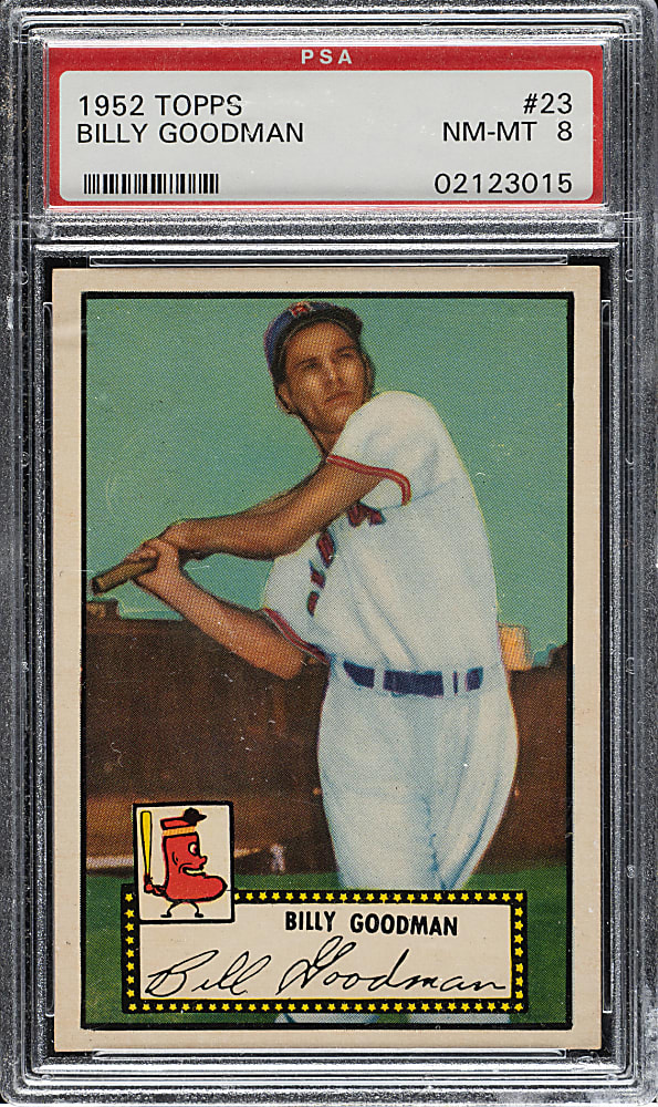1952 Topps #23 Billy Goodman Black Back PSA NM-MT 8