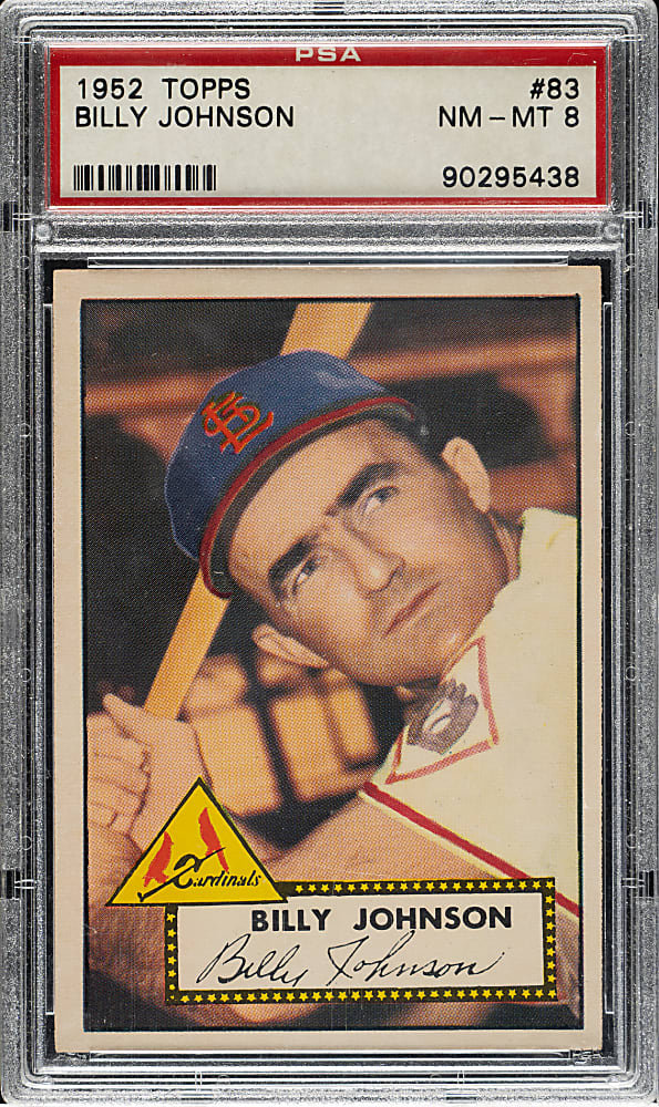 1952 Topps #83 Billy Johnson PSA NM-MT 8
