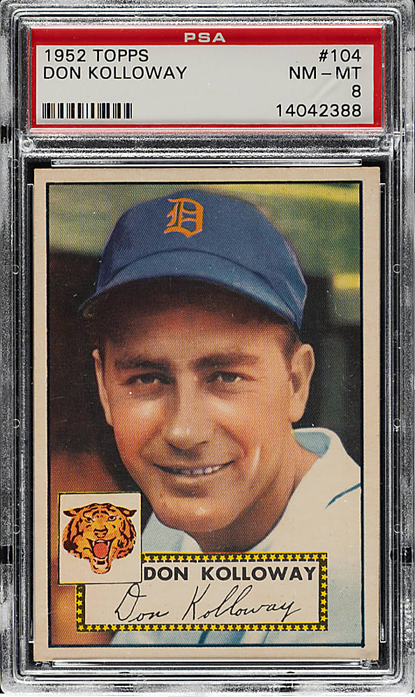 1952 Topps #104 Don Kolloway PSA NM-MT 8