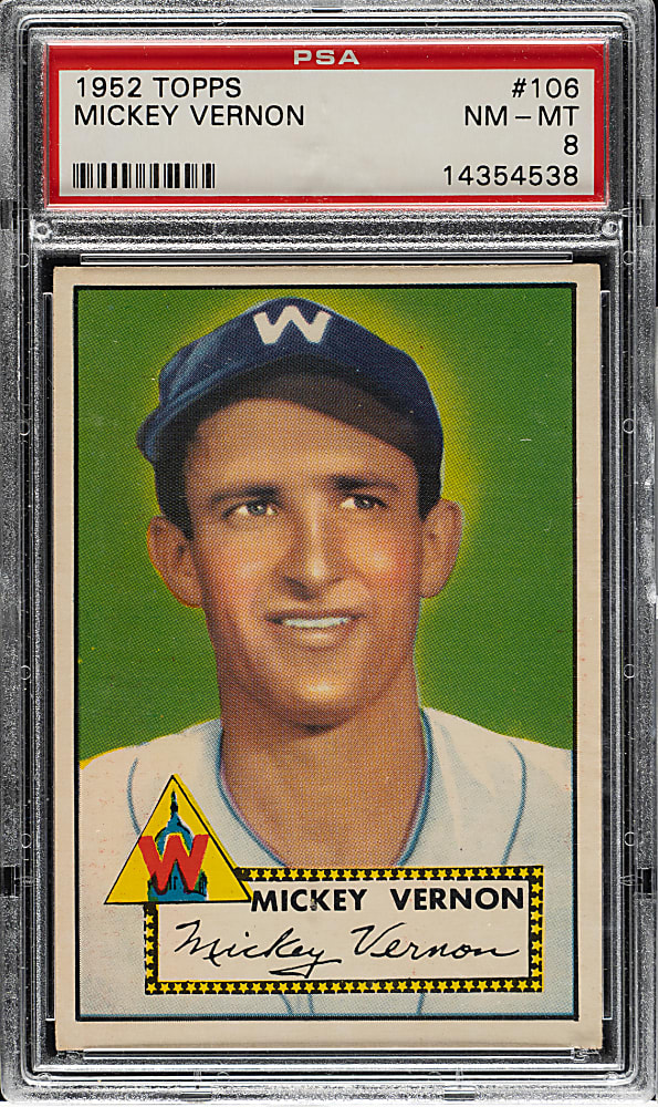 1952 Topps #106 Mickey Vernon PSA NM-MT 8