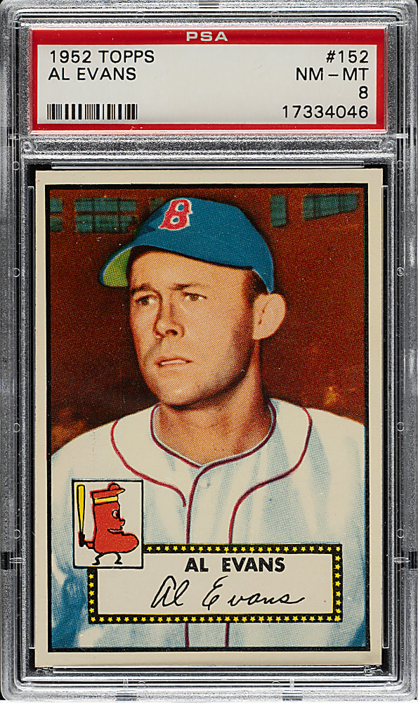 1952 Topps #152 Al Evans PSA NM-MT 8