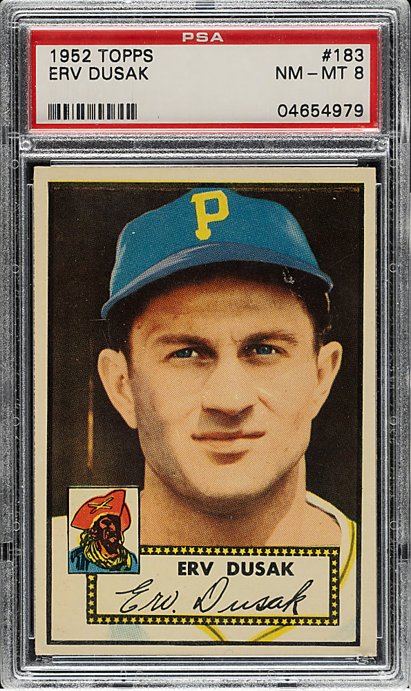 1952 Topps #183 Erv Dusak PSA NM-MT 8