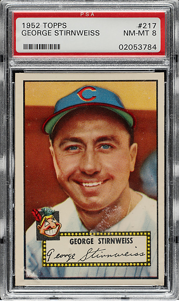 1952 Topps #217 George Stirnweiss PSA NM-MT 8