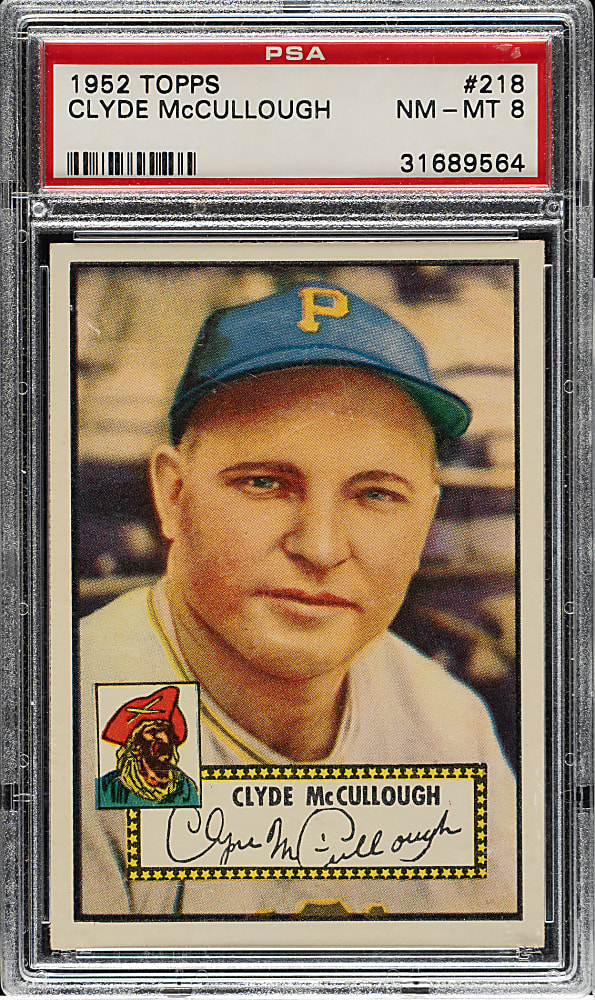 1952 Topps #218 Clyde McCullough PSA NM-MT 8