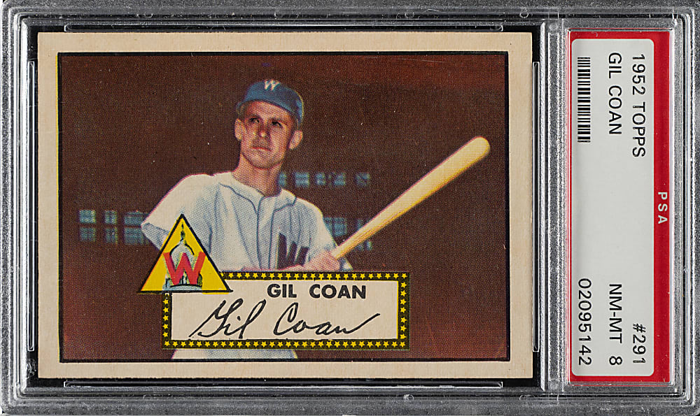 1952 Topps #291 Gil Coan PSA NM-MT 8