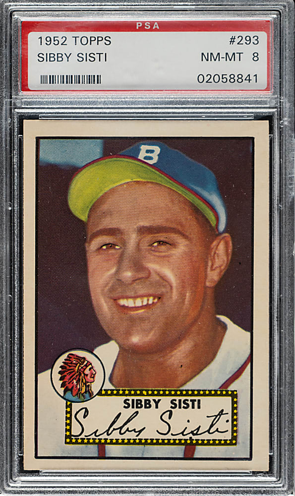 1952 Topps #293 Sibby Sisti PSA NM-MT 8