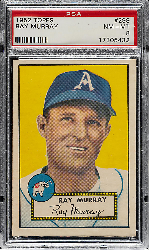 1952 Topps #299 Ray Murray PSA NM-MT 8