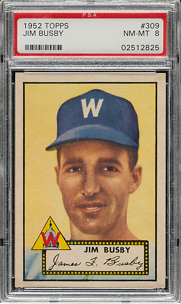 1952 Topps #309 Jim Busby PSA NM-MT 8