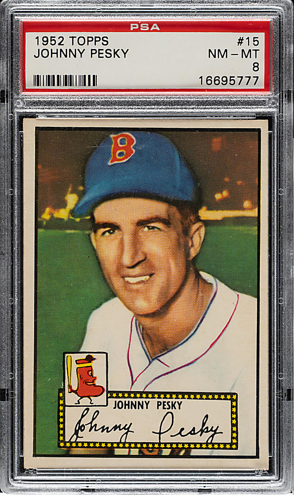 1952 Topps #15 Johnny Pesky PSA NM-MT 8