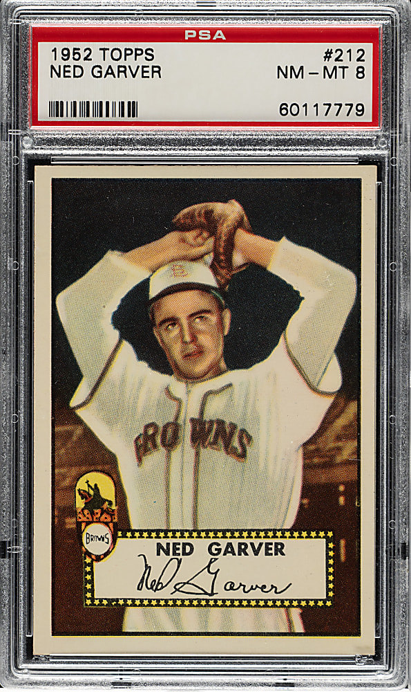1952 Topps #212 Ned Garver PSA NM-MT 8