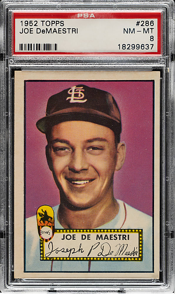 1952 Topps #286 Joe DeMaestri PSA NM-MT 8