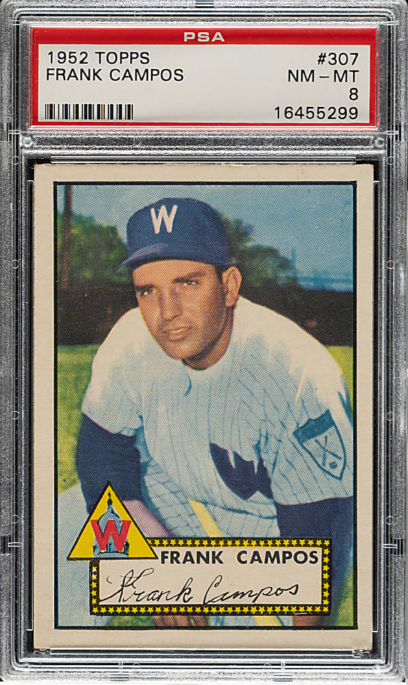 1952 Topps #307 Frank Campos PSA NM-MT 8