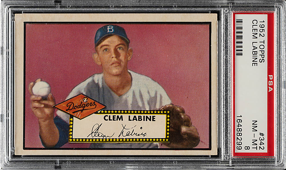 1952 Topps #342 Clem Labine Rookie High Number PSA NM-MT 8