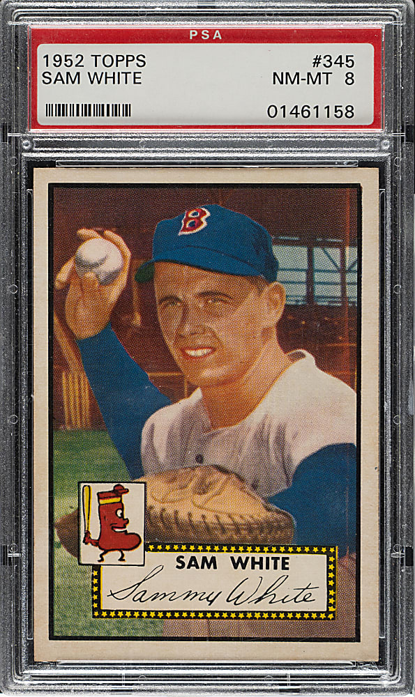 1952 Topps #345 Sam White High Number PSA NM-MT 8