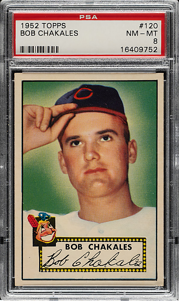 1952 Topps #120 Bob Chakales PSA NM-MT 8