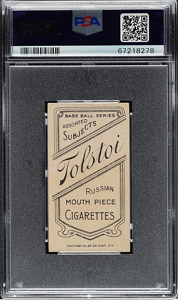 1909-1911 T206 White Border Bobby Byrne PSA VG 3 - Tolstoi Back