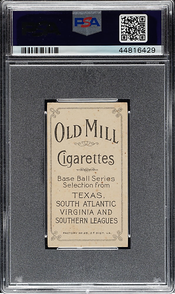 1909-1911 T206 White Border Gordon Hickman Southern Leaguer PSA EX 5 - Old Mill Back