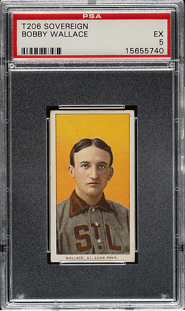 1909-1911 T206 White Border Bobby Wallace PSA EX 5 - Sovereign 150 Back