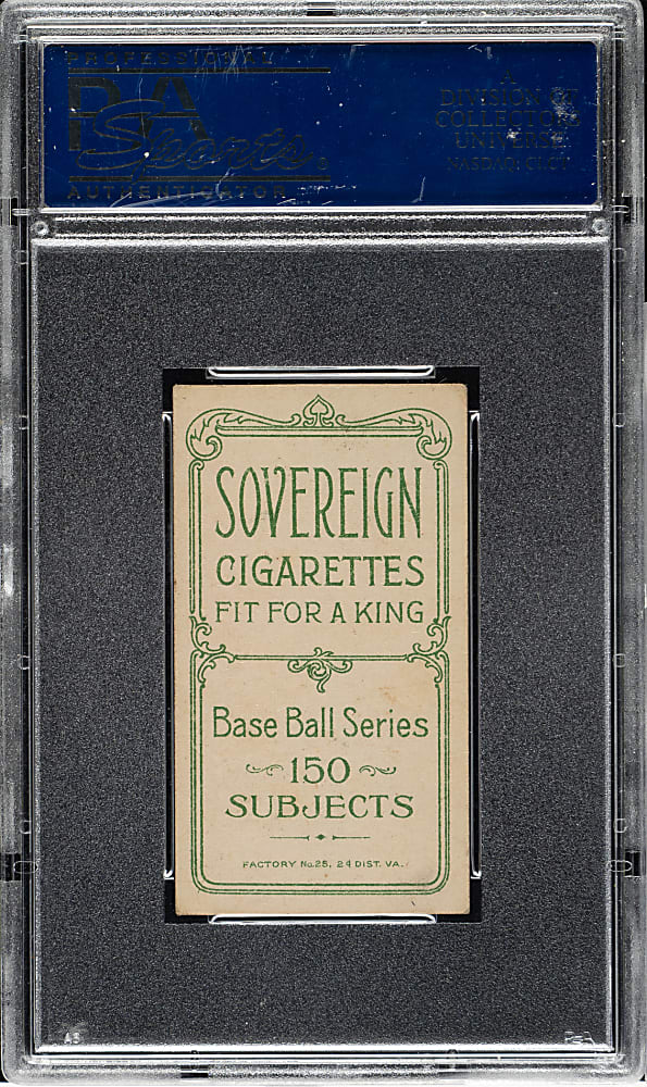 1909-1911 T206 White Border Bobby Wallace PSA EX 5 - Sovereign 150 Back