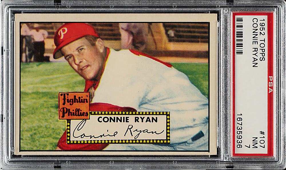1952 Topps #107 Connie Ryan PSA NM 7