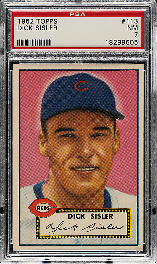 1952 Topps #113 Dick Sisler PSA NM 7
