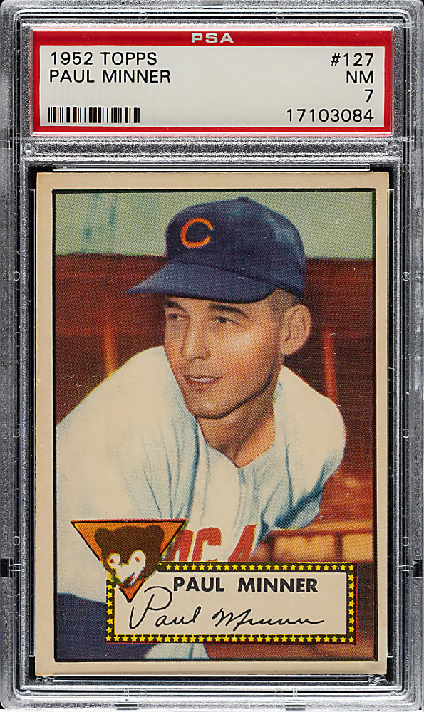 1952 Topps #127 Paul Minner PSA NM 7
