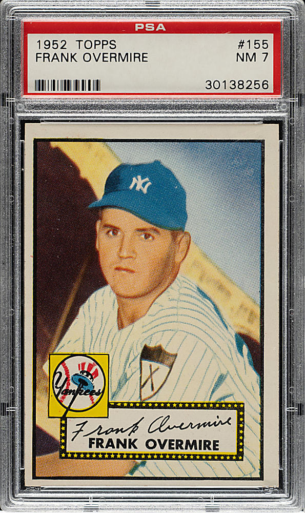 1952 Topps #155 Frank Overmire PSA NM 7