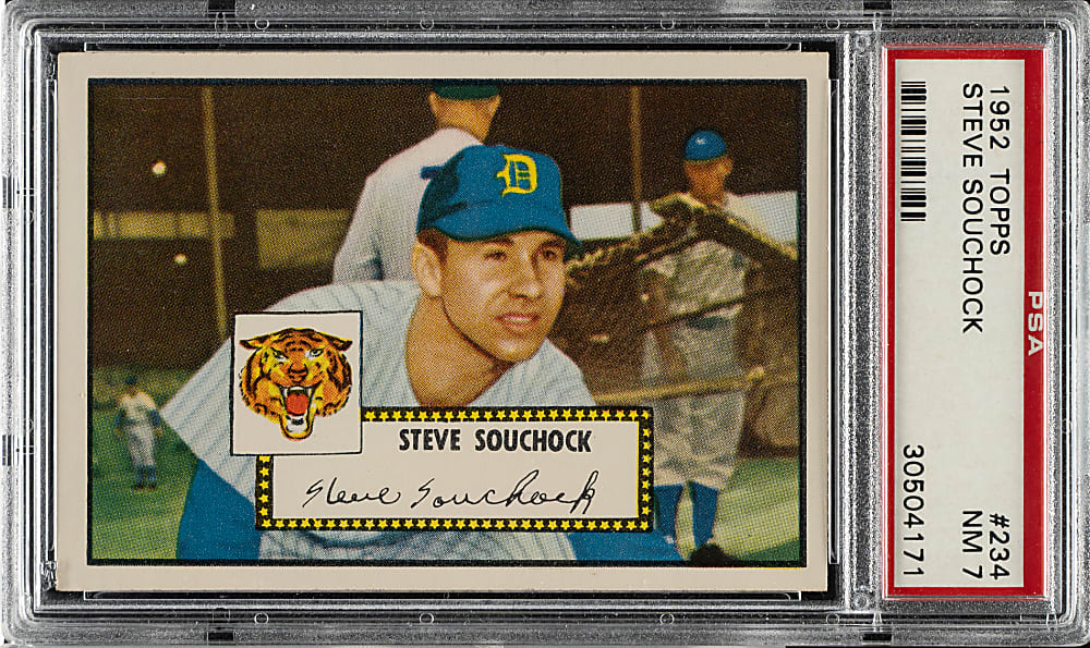 1952 Topps #234 Steve Souchock PSA NM 7