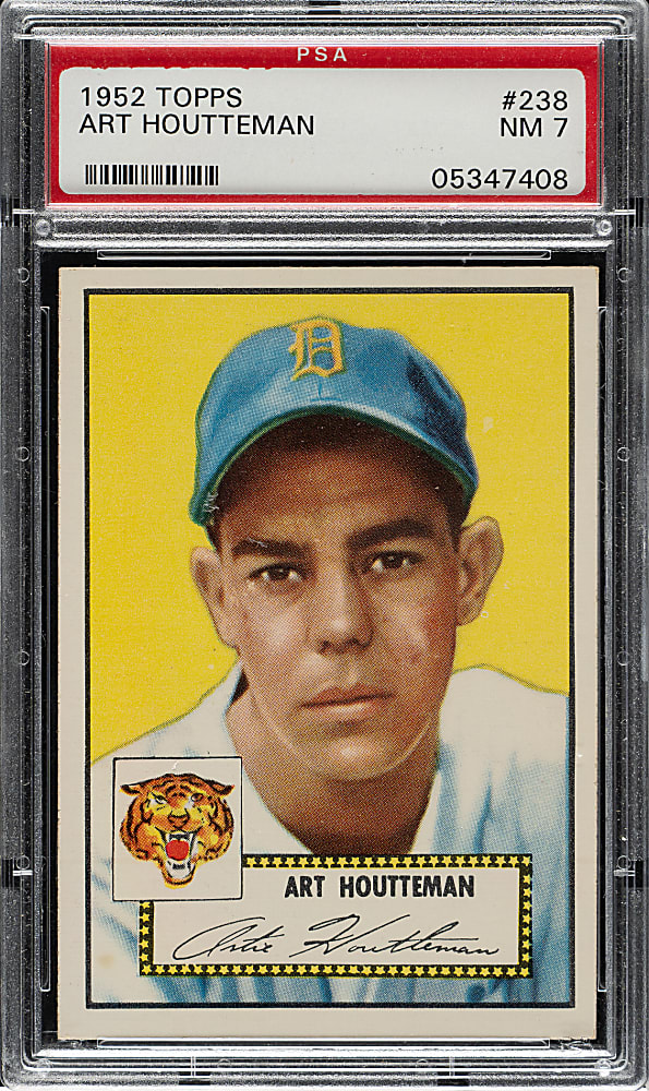 1952 Topps #238 Art Houtteman PSA NM 7