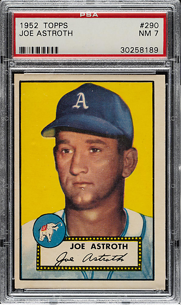 1952 Topps #290 Joe Astroth PSA NM 7