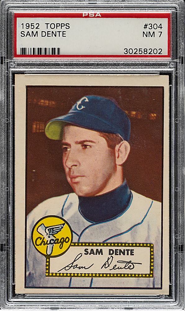 1952 Topps #304 Sam Dente PSA NM 7
