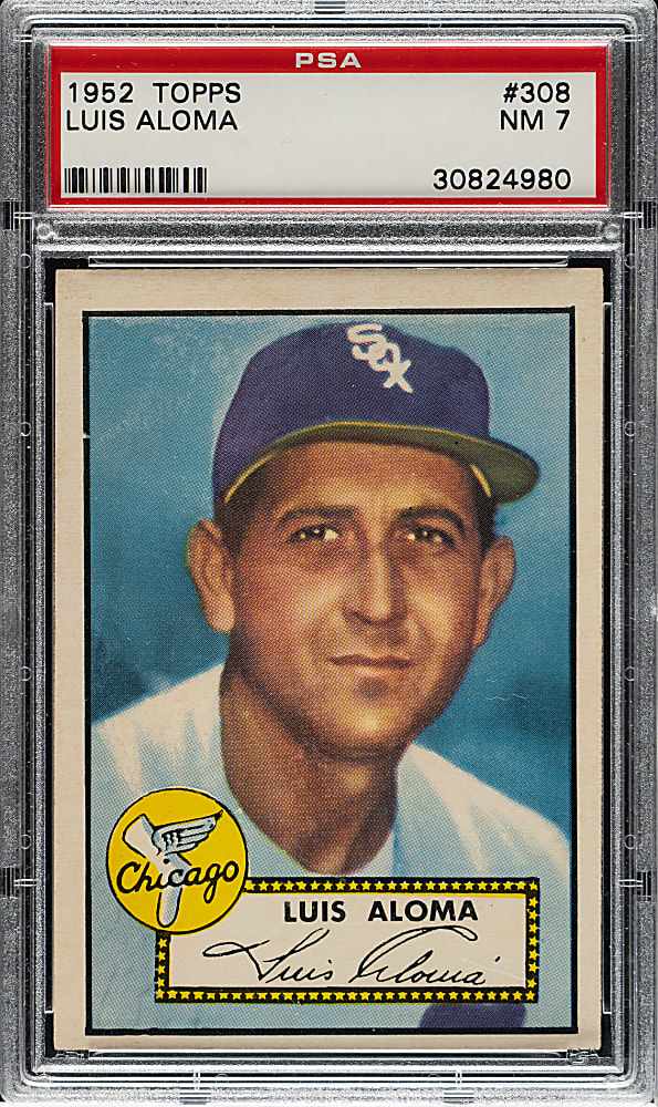 1952 Topps #308 Luis Aloma PSA NM 7