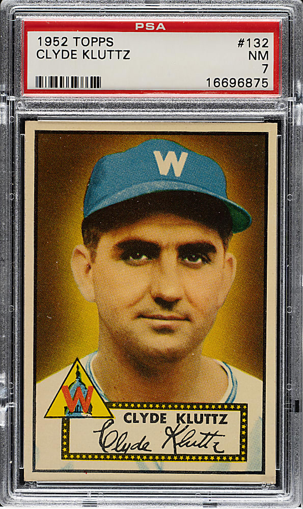 1952 Topps #132 Clyde Kluttz PSA NM 7