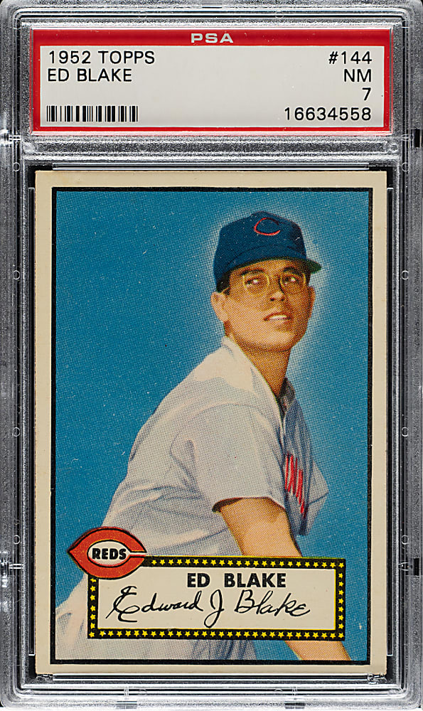 1952 Topps #144 Ed Blake PSA NM 7