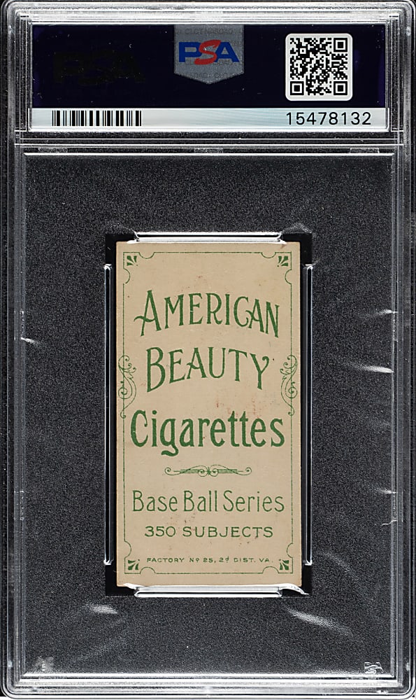 1909-1911 T206 White Border Christy Mathewson Dark Cap PSA EX-MT+ 6.5 - American Beauty 350 Back - 1 of 1 - Highest Graded!