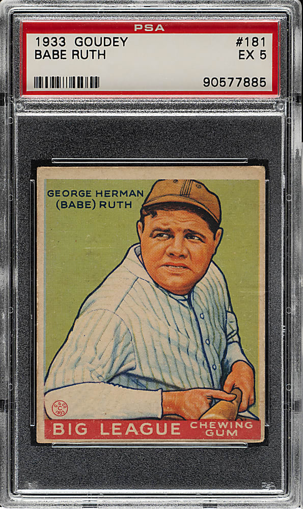 1933 R319 Goudey #181 Babe Ruth PSA EX 5