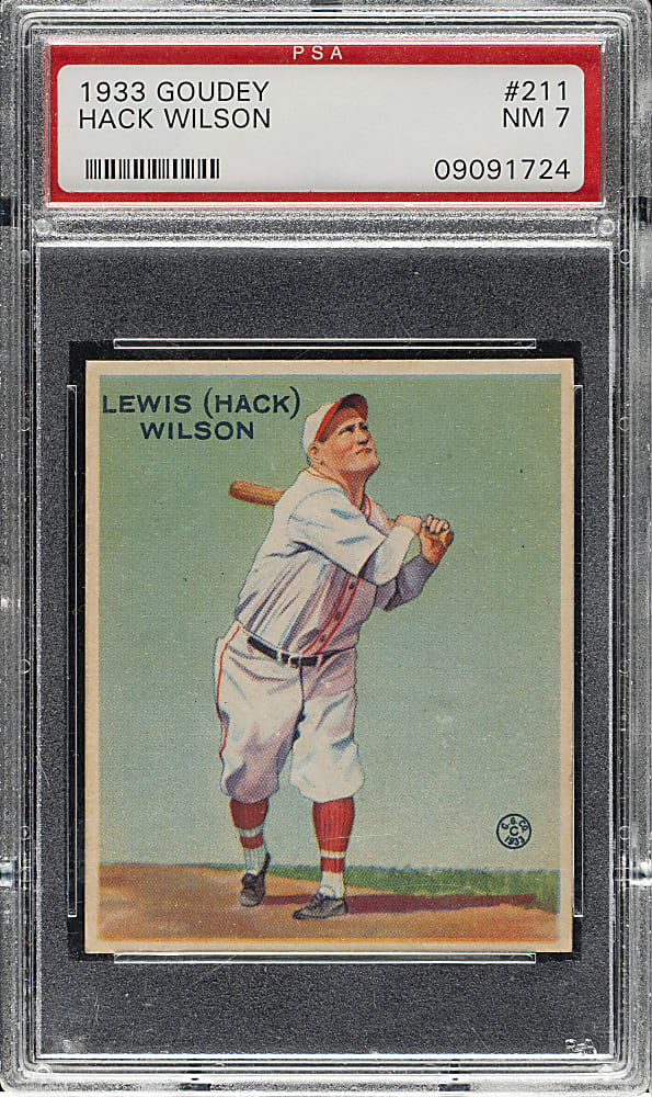 1933 R319 Goudey #211 Hack Wilson PSA NM 7