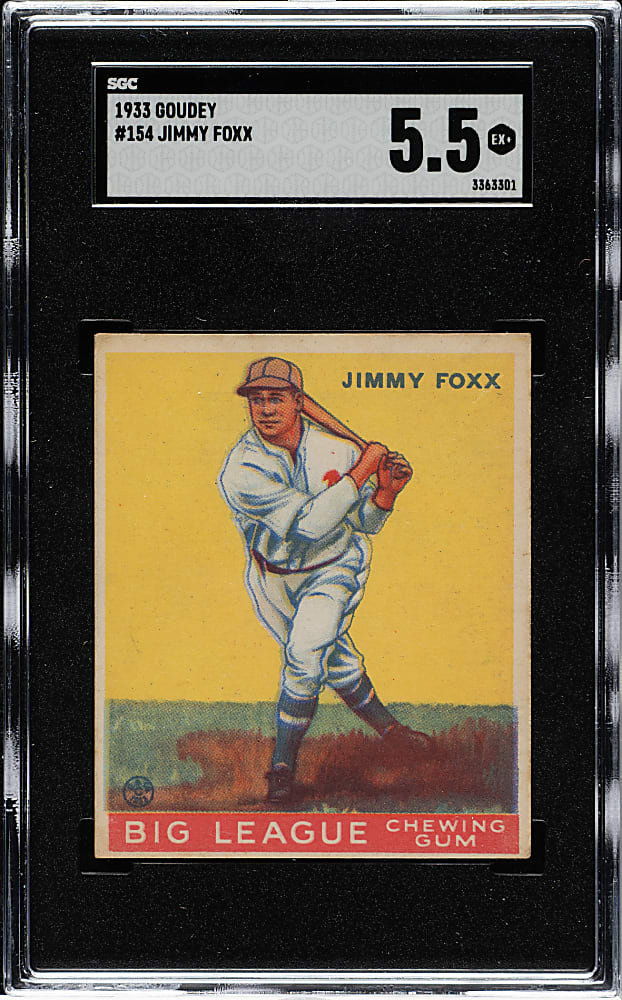 1933 R319 Goudey #154 Jimmie Foxx SGC EX+ 5.5