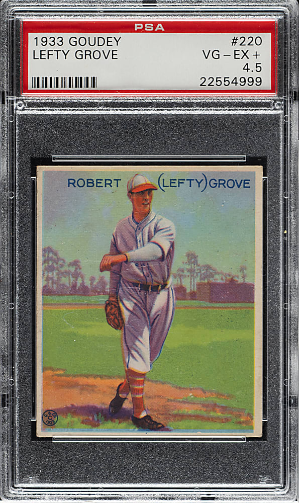 1933 R319 Goudey #220 Lefty Grove PSA VG-EX+ 4.5